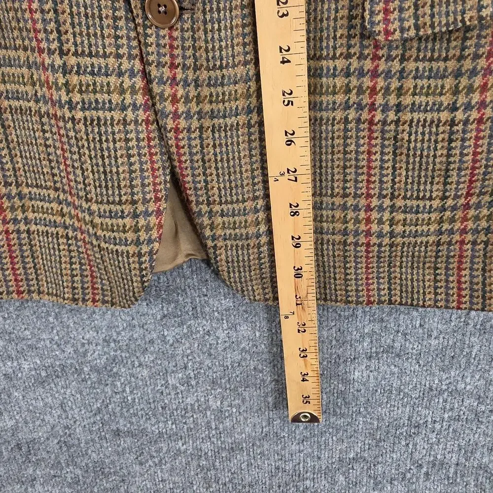 Ermenegildo Zegna Blazer Men 44 Brown Wool Plaid Tweed SportCoat Office Business